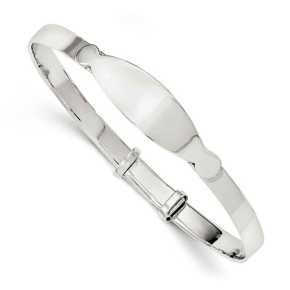 Primal Silver Sterling Silver ID Adjustable Baby Bangle Bracelet