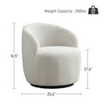 thumbnail image 3 of Swivel Barrel Chair Set of 2 ,Modern Round Accent Armchairs,Teddy Fabric Comfy 360 Degree Swivel Single Sofa for Nursery,Living Room,Bedroom, 3 of 8
