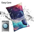 thumbnail image 6 of Yiaed Starry Multicolored Wolf Print Brushed Microfiber Envelope Pillowcases, Standard,Envelope Closure Pillow Cases(No pillow core)-20"x30", 6 of 6