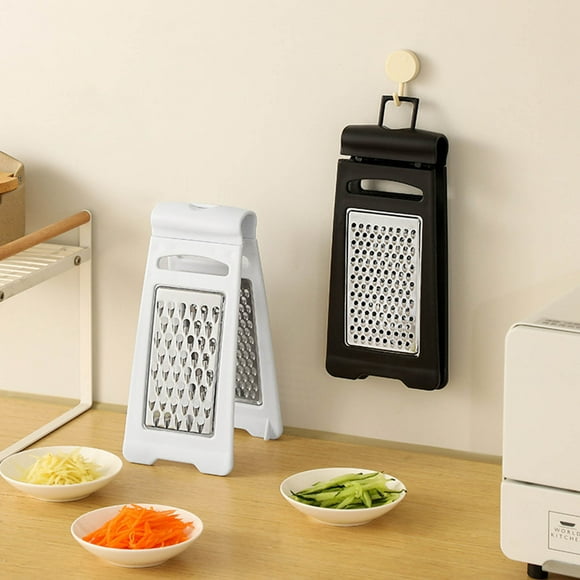 Trituradora vertical de doble cara - rallador de caja de acero inoxidable con recipiente desmontable para verduras, queso y chocolate