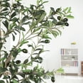 thumbnail image 3 of Poetree 6ft Artificial Olive Tree 72" Tall Fake Potted Olive Silk Tree Large Faux Olive Branches and Fruits, 3 of 9