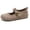 Brown, variant on Flats for Women Mary Jane Flats Round Toe Comfort Walking Shoes with Suede for Daily & Walking