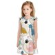 thumbnail image 1 of Balery Cute Dinosaurs Camisón de princesa para niñas, pijama de algodón con mangas abullonadas, suave y bonito.-Small, 1 of 6
