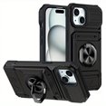 thumbnail image 4 of Heavy Duty Shockproof 16 Pro Max 15 Pro Max 14 Pro Max Hard Phone Case with Metal Holder and Card Slot, 4 of 9