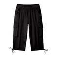 thumbnail image 7 of ZHOGXU Classic Summer Solid Color Straight Leg Kids Capri Cargo Pants For Girls With Pocket Comfortable Everyday Wear, 7 of 7