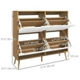 thumbnail image 3 of HOMCOM Shoe Cabinet with 4 Flip Drawers and Adjustable Shelves, Natural, 3 of 10