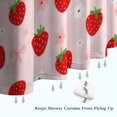 thumbnail image 6 of Strawberry Plants Fruit Flower Bow Shower Curtain 36"x72" ,Bathroom Decorative Shower Curtains Set with 12 Hooks,Modern Waterproof Washable Shower Curtain, 6 of 6
