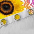 thumbnail image 4 of Feelyou Vibrant Yellow Sunflower Black Out Curtains, Boho Damask Flower Print Curtains Pack of 2 (42x63 Each), Rustic Farmhouse Bedroom Curtains, Blackout Curtains Bedroom Decor, 4 of 6