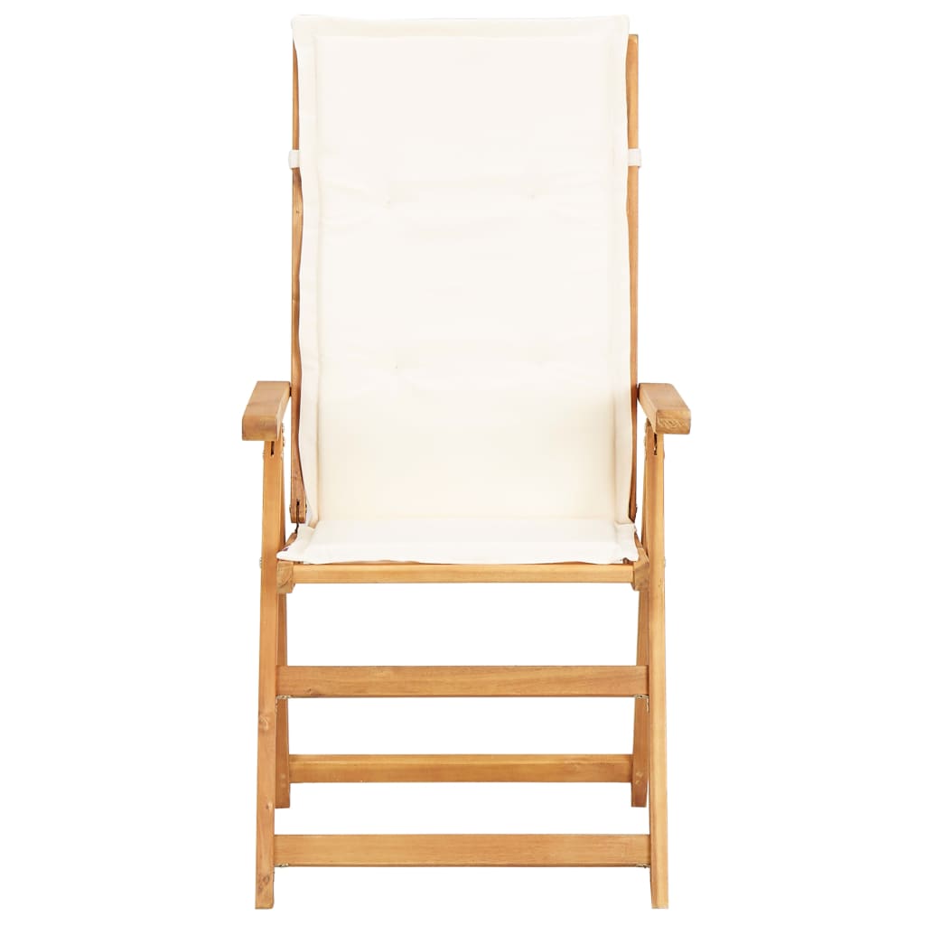 Andoer Reclining Garden Chairs 2 pcs Brown Solid Acacia Wood - image 2 of 3