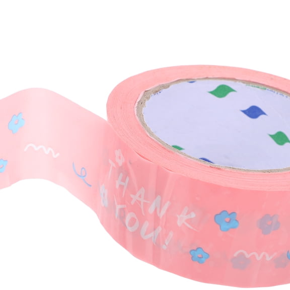 OUNONA Multi Thank You Decorative Packing Tape for Crafts, Strong Adhesive for Sealing Boxes, 1.88 60 yd Roll