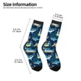 thumbnail image 2 of Fuzoiu Cartoon Surfer Sharks Print Kids Socks For Boys Girls,Grip Crew Socks with Non Slip,Lightweight Stretch Crew Socks,Toddlers Crew Boot Socks, 2 of 5