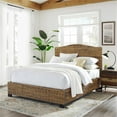 thumbnail image 2 of Pemberly Row Coastal Wood/Rattan King Size Platform Bed in Brown, 2 of 9