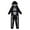 Black, variant on Kids' Skeleton Pajama Jumpsuit Midnight Flashlight Tag Approved Family Matching Set Full Zipper Front Side Pockets Microfleece Cotton 5-14 Years Black 150