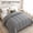 Gray, variant on Black Down Alternative Comforter, 450g filling, 100% Polyester Ultra Soft Satin Brushed Duvet Insert, Hypoallergenic Box Stitched Bed Comforter for All Season, Machine Washable