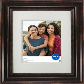 Mainstays Bronze Trudo 11x14 matted to 8x10 Wall Picture Frame