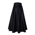 thumbnail image 5 of Gibobby Plisado Mini Falda De Las Falda larga de cuero sintético de cintura alta para mujer Falda negra(Negro, S), 5 of 5