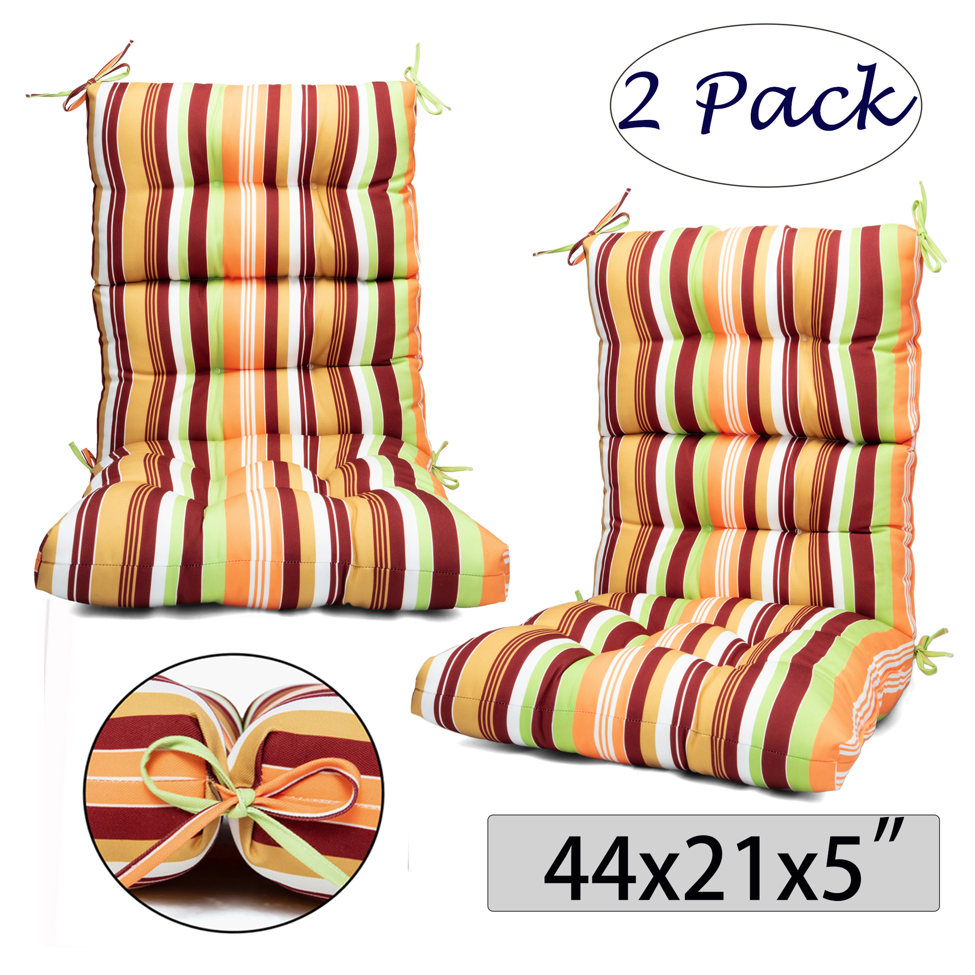44x21x5 Inch Multifunction Home Outdoor/Indoor High Back Chair Cushion