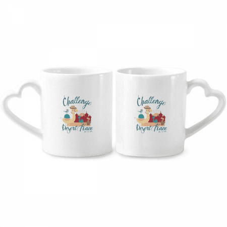 

Camel Bird Castle Red Blue Square Couple Porcelain Mug Set Cerac Lover Cup Heart Handle