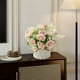 thumbnail image 4 of Artificial Flower With Small Ceramic Vase Fake Silk Variety Flower Balls Flowers Decoration Table Appropriate Home Party Office Wedding, 4 of 6