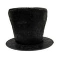 thumbnail image 3 of Sombrero de copa alto de 7,87" para festivales de moda, steampunk, cosplay, fiestas, bailarines, magos. Gamuza negra, 3 of 9
