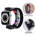 thumbnail image 3 of WorryFree Gadgets Beaded Bands Compatible with Apple Watch 38/40/41mm & 42/44/45mm Wristband iWatch Bracelet for Girls Men Women Series 8 7 6 SE 5 4 3 2 1 (38/40/41mm, Black), 3 of 5