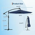 thumbnail image 6 of Yesurprise 10 FT Cantilever Umbrella Outdoor Offset Patio Umbrella with Easy Tilt Adjustment8 RibsUV Protection for Backyard LawnGarden and Poolside, 6 of 7