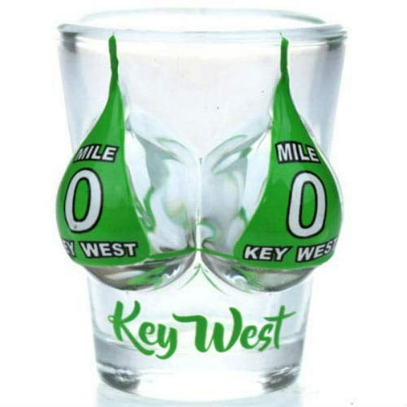 Key West Mile 0 Bikini Bust 3D Shot Glass
