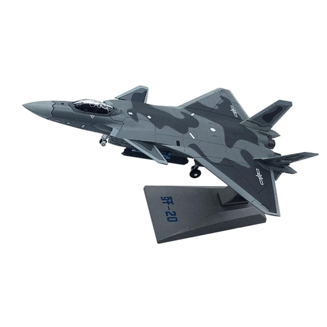 Vogacara 1/100 J-20 Metal Fighter Plane Model Decoration with Stand Collection Gift Kits de construcción modelo Tipo 1