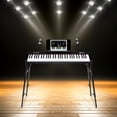 thumbnail image 5 of Miumaeov 2-Tier DJ Workstation Stand Portable Foldable Double DJ Table Stand Digital Piano Rack Mount Platform Length and Height Adjustable, 5 of 16