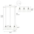 thumbnail image 6 of LNC sduiaor 3-Light Linear Kitchen Island Light, Gold and Black Modern Textured Glass, 6 of 14