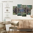 thumbnail image 4 of Elephant Stock Grunge Mandala Symbols Wall Art - Horizontal Multi Panel Canvas - Living Room Wall Decor - Decor Elements Multi Panel - Turquoise And Green Decor - 84" x 54", 4 of 4