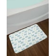 thumbnail image 2 of Floral Bath Mat, Forget Me Nots Branches Flowers Leaves Blossoms on Plain Background, Plush Bathroom Decor Mat with Non Slip Backing, 29.5" X 17.5", Pale Sky Blue Multicolor, by Ambesonne, 2 of 2