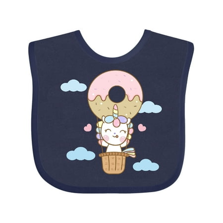 

Inktastic Unicorn Donut Balloon Gift Baby Boy or Baby Girl Bib