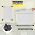 thumbnail image 6 of KFFKFF 3 Pieces Ingredient Bin, 10.5 Gallon Capacity Ingredient Storage Bin, PP Material Flour Bin with Wheels, White Shelf Ingredient Bin with Scoop and Sliding Lid, Commercial Storage Bin, 6 of 9