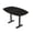 Black Cypress w/Black Base, variant on Arc Boat Bistro Height Meeting Table T-Shaped Metal Base 46x72 Bar Table