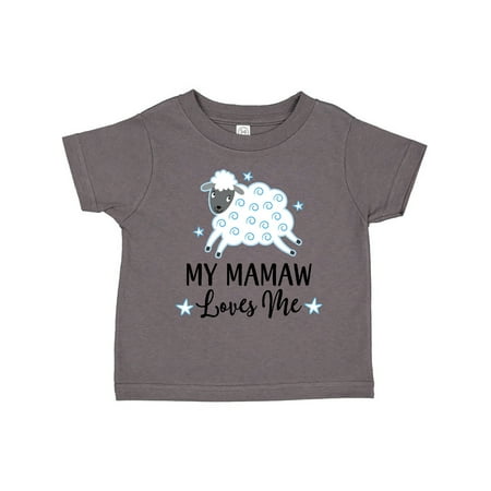 

Inktastic Mamaw Loves Me Grandson Boy Lamb Gift Toddler Boy or Toddler Girl T-Shirt