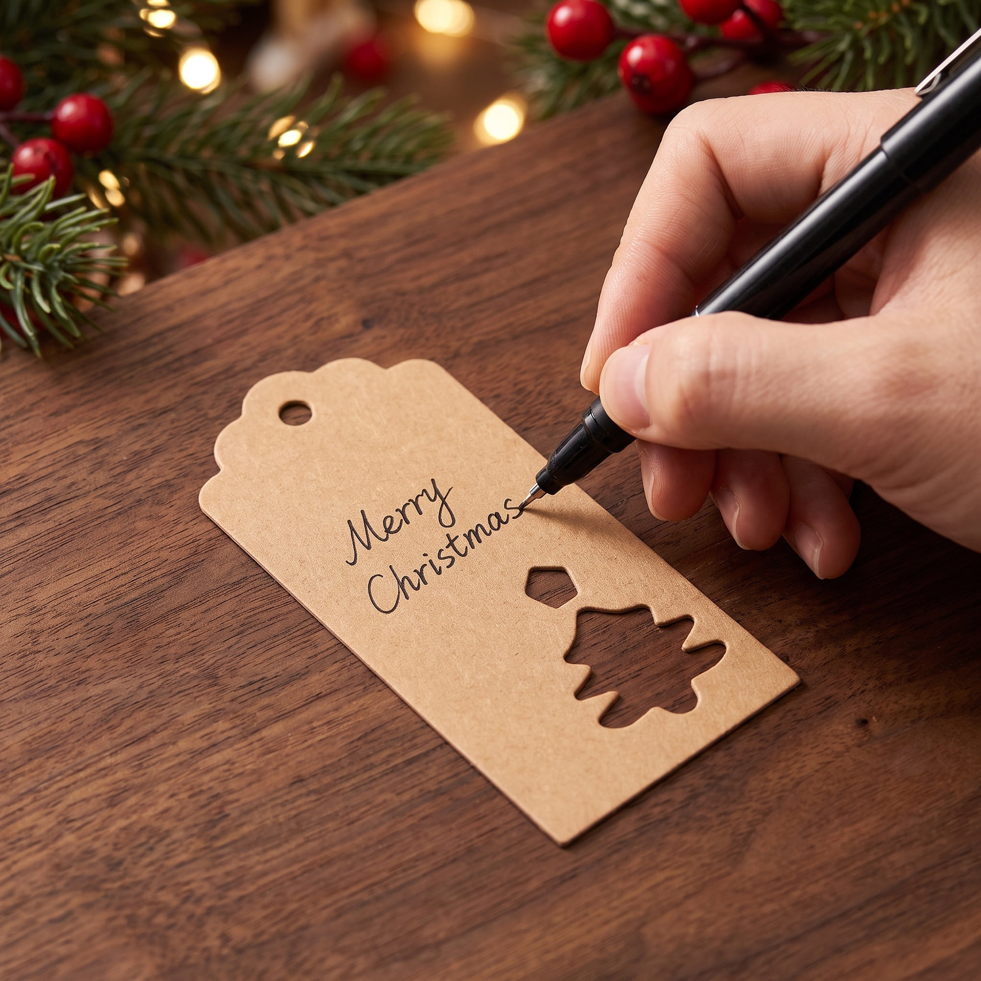 Unique Bargains Thick Presentation Gift Wrapping Tags for Events 1.8" x 3.7" Brown Tree