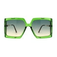 thumbnail image 1 of Womens Oversized Rectangle Butterfly Fashion Designer Sunglasses All Green, 1 of 4