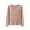 Khaki, variant on Bovxnpu Women's Pajama Tops Long Sleeve Crewneck Loose Lounge Top Casual Sleepwear