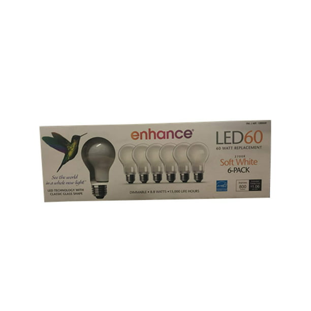 Feit Electric Led 60W Replacement Soft White Dimmable (6 In 1 Pack), 6Count  - Walmart.com