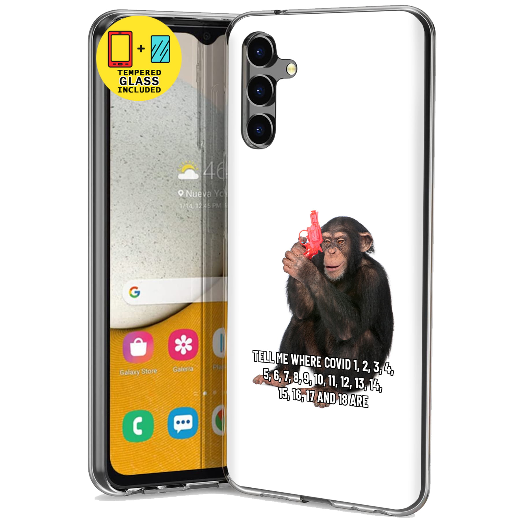 TalkingCase Slim Case Compatible for Samsung Galaxy A13 5G, Glass Screen  Protector Incl, Funny Meme Tell Me Print, Lightweight, Flexible, Soft, USA  