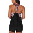 thumbnail image 4 of Traje de baño de dos piezas con tiras en la espalda y estampado conservador para mujer Traje de baño Fridja  nalpqowj55592, 4 of 7