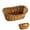 B, variant on 2 Pack Rattan Bread Basket, Handwoven Desktop Bread Box & Fruit Tray, Large Capacity Kitchen Storage Organizer for Bread, Pastries & Fruits, Home Decor (25 × 15 × 8 cm)