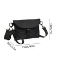 thumbnail image 3 of 1Black Unisex Mini Waist Pack, Adjustable Shoulder Strap Chest Bag With Large Storage Space, Lightweight Cloth Material For Exercise, Running, Travel, Hiking, Size 9.84X7.09X0.79In, Weight, 3 of 7