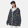 thumbnail image 3 of Kdxio Shells and Seaweed Print Women Men Sun Protection UPF 50+ Jackets Zip Up Long Sleeve Hoodie Hiking Lightweight with Pockets, 3 of 7