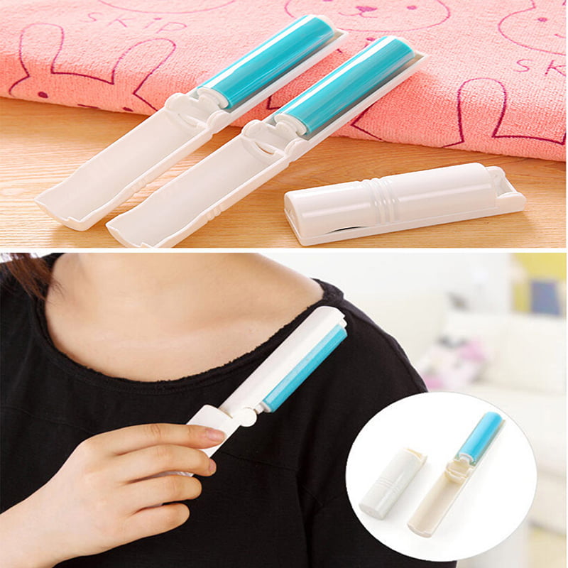 Portable Washable Lint Pill Dust Hair Remover Cloth Sticky Roller Brush Cleaner 