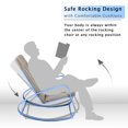 thumbnail image 6 of Sophia & William Outdoor Padded Rocking Chairs with Blue E-coated Steel Frame, 6 of 8