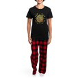thumbnail image 4 of CafePress - Celtic Stargate Women's Dark Pajamas - Women's Short Sleeve Print T-Shirt and Pants Dark Cotton Pajama Set, 4 of 7