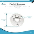 thumbnail image 6 of MARINE CITY Flush Hatch Lifting Ring  Round 316 Stainless Steel, Diameter 2 Inch, Durable, Anti-Corrosion, Highly Polished, Ideal for Boats, Yachts, and Watercrafts Pack of 4, 6 of 8
