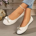 thumbnail image 6 of Zedker Womens Ballet Flats Shoes Point Toe Shoes Comfortable Dressy Slip On Casual Flats with Bow for Women Beige 36, 6 of 10